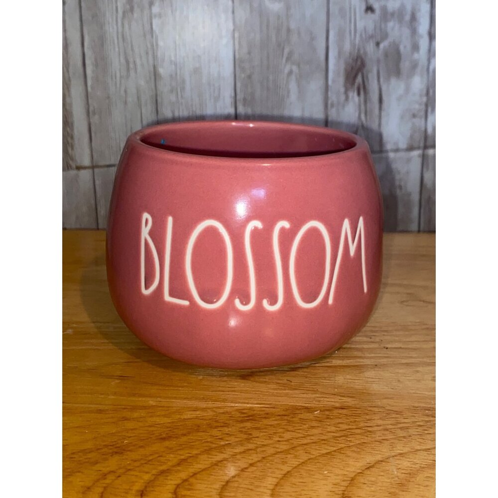 Rae Dunn Blossom Pink Ceramic Planter Bowl Flower Pot Succulent Spring